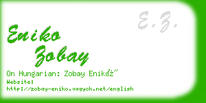 eniko zobay business card